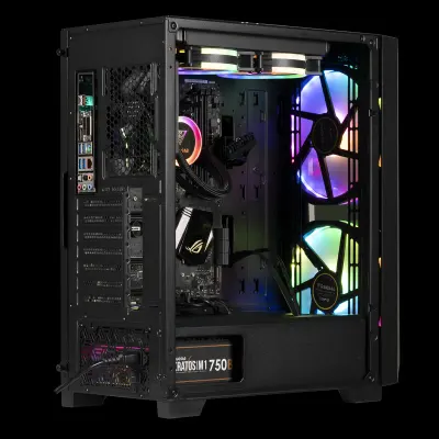 GAMDIAS ATX Mid-Tower Gaming PC Case with Dual 200mm ARGB Fans