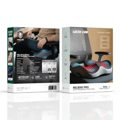 Green Lion Relieve Pro Seat Cushion Electric Ergonomic Memory Foam Massage Pad
