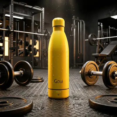 Goui 420ml Stainless Steel Water Bottle with 6000mAh Wireless Power Bank, Goui LOCH