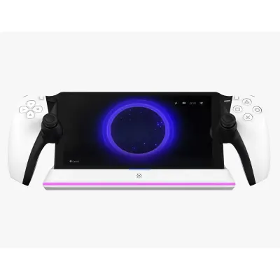 Porodo PS Portal Charging Docking Station with Magnetic Charging, RGB Lighting, Anti-Slip Base and Built-In Safety Protection for PlayStation Portal Remote Player