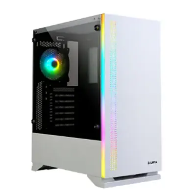 Zalman ATX Mid-Tower Gaming PC Case with Tempered Glass & RGB Lighting