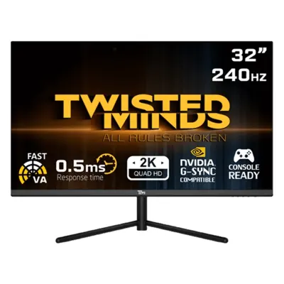 Twisted Minds 32 Inch QHD 240Hz VA 0.5ms MPRT HDR HDMI 2.1 Gaming Monitor Black