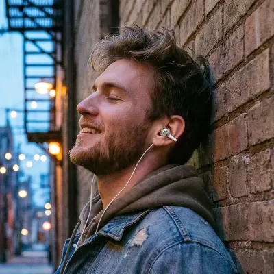 Powerology Open-Ear USB-C Wired Earphones with Earhooks & Microphone