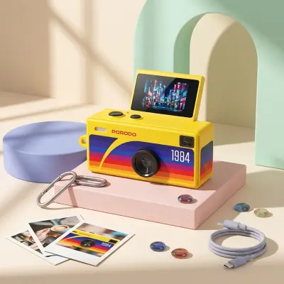 Porodo Memo Thumb-Sized Digital Camera with TF Card Support, HD 1080P Recording, Built-in Audio Output, 300mAh Battery