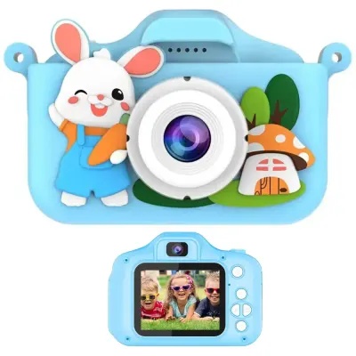 Generic Cute kids Digital Camera with Rabbit Silicone Case, 1080P HD video, Selfie Camera, Games, and. Perfect for kids ages 3–9