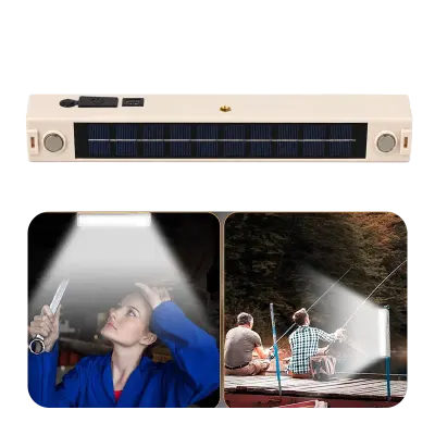 DLC 30W Multifunctional Rechargeable LED Emergency Lamp with Solar and Electric Charging, High-Brightness LED Lighting, Built-In Rechargeable Battery