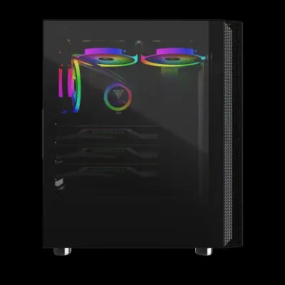 GAMDIAS ATX Mid-Tower Gaming PC Case with Tempered Glass & RGB Lighting