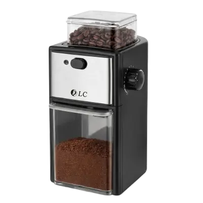 DLC 150W Multi-Speed Electric Coffee Bean Grinder with 120g Grinding Capacity, Adjustable Grinding Speed Settings, 220–240V Electric Motor
