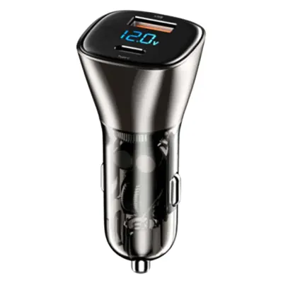 WiWu Dual Port USB+Type C PD 72W Car Charger - WiWU PC500