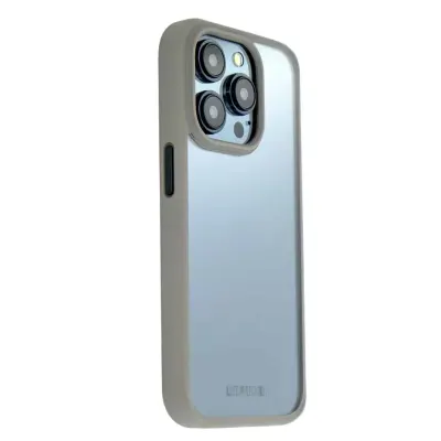 Levelo iPhone 15 Pro Airguards Clear Case With Solo Shock-Proof Edges Levelo - Grey Grey