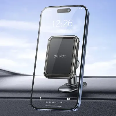 Yesido Magnetic Car Phone Holder with 360° Rotation & Flexible Dashboard Mount