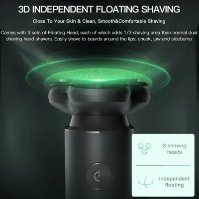 ENCHEN 5-in-1 Grooming Kit Electric Shaver With 4 Replacement Heads, Multi-Purpose, Waterproof, Portable,  and Type-C Rechargeable, Enchen X8S-C - Black