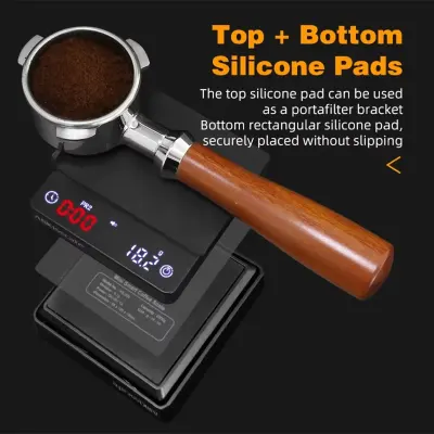 DLC Digital Coffee Weighing Scale with 0.1g Precision, 2000g Capacity, Built-In Brewing Timer, Dual LED Display, 800mAh Rechargeable Battery