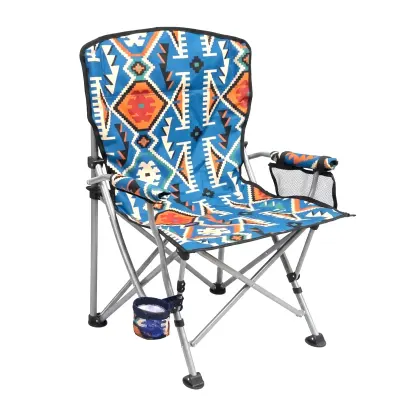 Generic Foldable Camping Chair – Portable Outdoor Folding Armchair with Cup Holder & Carrying Bag