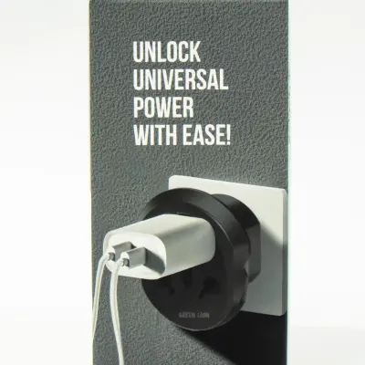 Green Lion 2500W Universal Conversion Plug 2, Green Lion - Black