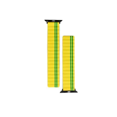UNIQ 49/45/44/42MM Reversible Magnetic Silicone Straps Blue & Yellow | Apple Watch Strap | UNIQ (Only Straps)