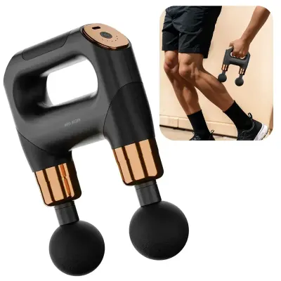جرين ليون مسدس مساج Vibe Pro مزدوج الرأس مع 4 رؤوس قابلة للتبديل، وقت تشغيل حتى 45 دقيقة، سرعة محرك 3200 دورة/دقيقة، 6 مستويات سرعة، تشغيل هادئ 45 ديسيبل، شحن Type-C