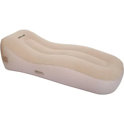 Green Lion Inflatable Air Mattress Sofa 200KG Load Capacity Eco-Friendly Flocking Lounger with Type-C Charging and Built-In Flashlight