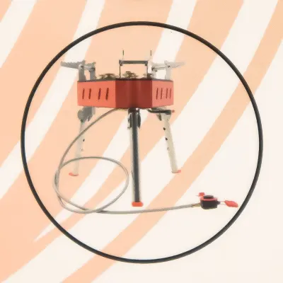 OMEGA 19800 W 8-Core Foldable Camping Stove Portable Iron Gas Stove for Outdoor, Hunting, Hiking, Travel and Cooking, OMEGA 5 ZYZY-01 Gas Stove