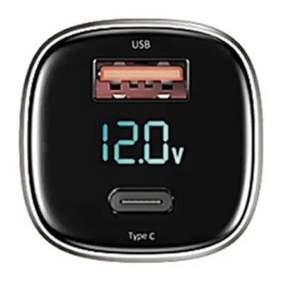 WiWu Dual Port USB+Type C PD 72W Car Charger - WiWU PC500