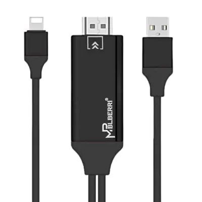 MpBlberri Lightning to HDMI Cable 2K | mpBLBERRI BLB-HD601