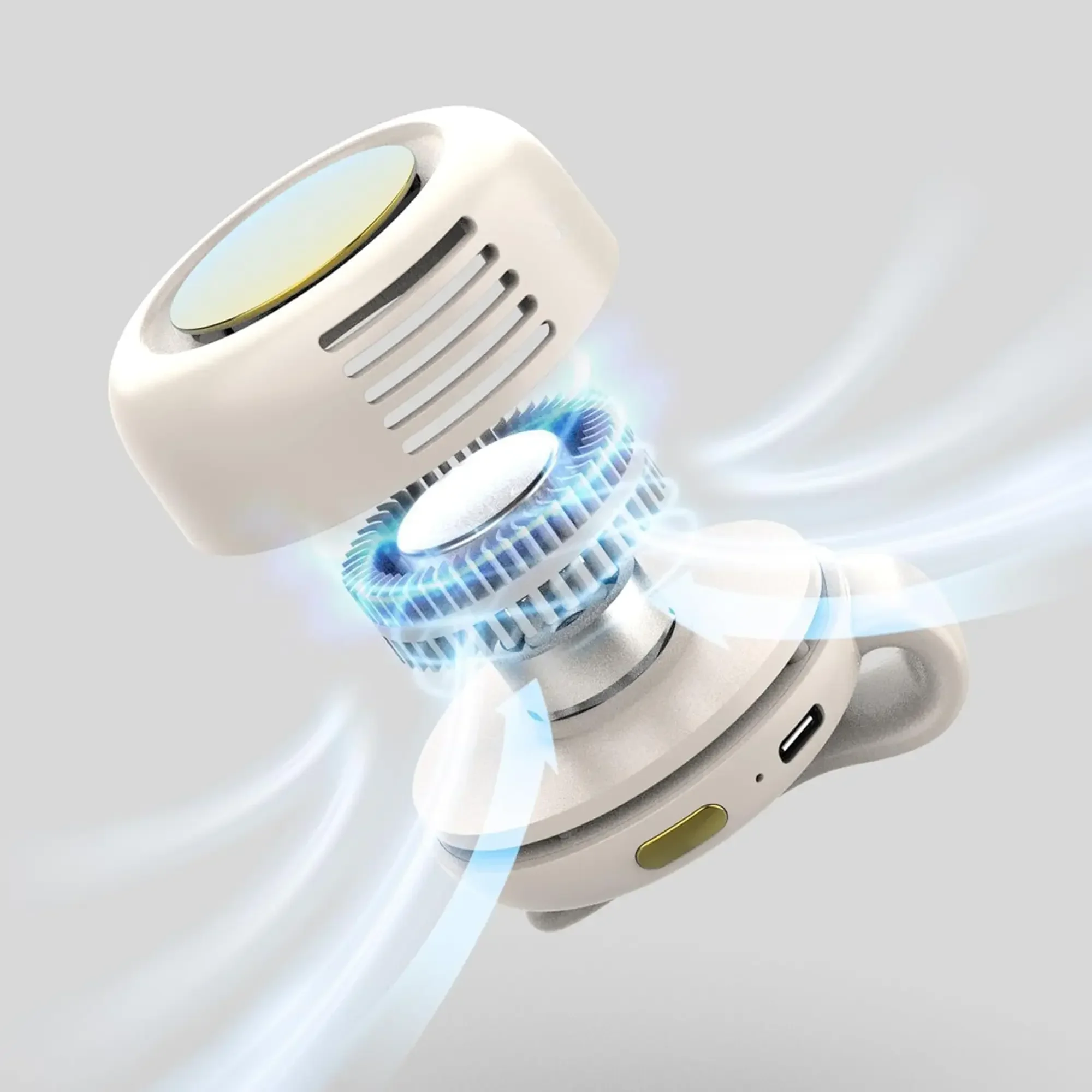 Small Whirlwind Portable Bladeless Fan with 360° Rotating Airflow