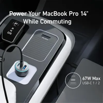 Anker 67W Triple Port Car Charger with Dual USB-C & USB-A Fast Charging