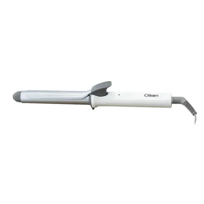 Clikon 1.9mm Chrome Plated Hair Curling Iron, Rapid Heating Technology, 360 Degree Swivel cord, PTC Heater, Clikon CK3329HC - White