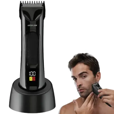Green Lion Sensitive Area Trimmer 2 — 90-Min Runtime, Ceramic Blade, Digital Display & Waterproof