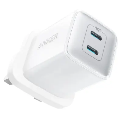 Anker 40 Watt Dual-Port USB Type-C Wall Charger, Anker A2038K21 White