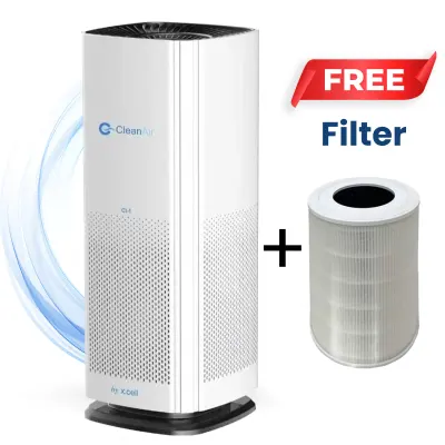 X.cell Clean Air CL1 Air Purifier  with Pre Filter, HEPA Filter, Activated Carbon Filter, UV Light And Ionizers, Protection from Pet hair, Pollen, Dust, Smoke, Dander, Cotton fibre (Free Replacement Filter Included)
