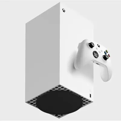 Xbox جهاز Xbox Series X بسعة تخزين 1 تيرابايت (SSD)، يدعم الألعاب بدقة 4K، وأداءً بمعدل 120 إطاراً في الثانية، وتقنية 8K HDR، ويأتي مع وحدة تحكم لاسلكية وميزة التحميل فائق السرعة.