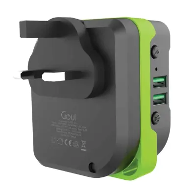 Goui 3-in-1 5200mAh Power bank + Bluetooth Speaker + Wall Chager, Goui BUYUNI - Black & Green