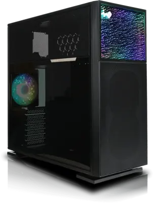 InWin N515 E-ATX Mid-Tower Gaming PC Case with Nebula ARGB Panel, Tempered Glass, Luna AL120 Fan, USB-C & 360mm Radiator Support