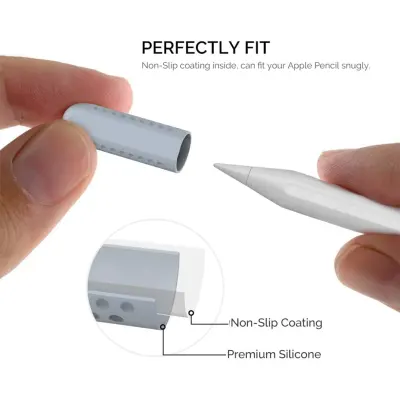 Generic NIB Cap for Apple PENCIL 2nd Generation, AHA Style, 3 Pairs - Grey