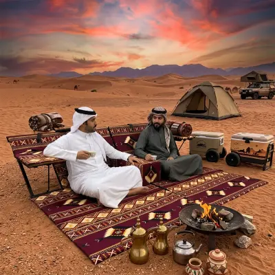 Generic Foldable Arabic Majlis Floor Seating Mat 162x137x4 cm – Traditional Outdoor Camping Lounge Sofa Pad