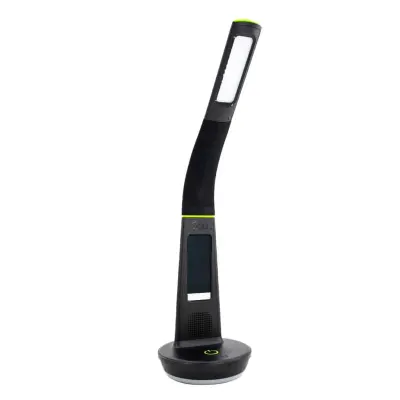 Goui LED Table Lamp with 3-Grade Touch Dimmer, Digital Display and 10W Max Fast Wirless Charger and Bluetooth Speaker Goui NURU+D ULTRA - Black & Green