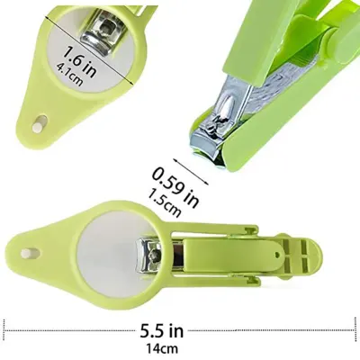 Generic LED Professional Nail Cutter Magnifying Glass Nail Clippers, Green
