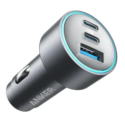 Anker 67W Triple Port Car Charger with Dual USB-C & USB-A Fast Charging