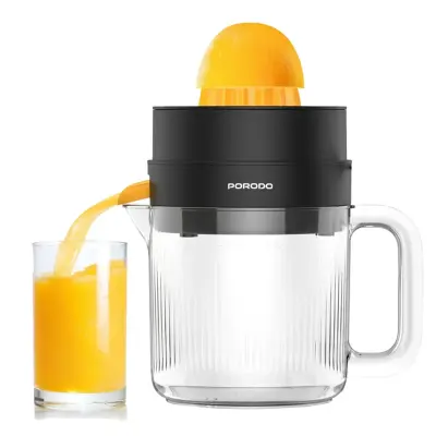 Porodo Bi-directional Juicer With 30W AC Motor, 1.4 liter Juice Cup, Food-safe Build, Smart Fold Design, Large/small Cones, Two-way Rotation, Uk Plug