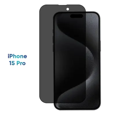 Desert iPhone 15 Pro Soft Privacy Screen Protector, Anti Peeping, Desert Daimond Hardness