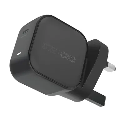 Promate USB Type-C Gan Uk Wall Charger With 67W Power Delivery USB-C 3.0 Port, Promate GANCube-67.Black-Uk