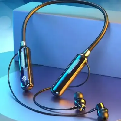 WiWu Warrior Wireless Neckband – 100-Hour Battery Life, Magnetic Absorption, Type-C Fast Charging & Crisp Sound Quality