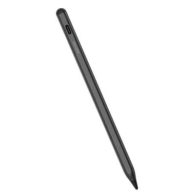 Porodo Smart Pencil with Touch Switch, Aluminum Body, 1.5mm Nib, Magnetic Attachment, Double Tap Function, 8-10 Hour Battery Life, Type-C Charging, Porodo - Black Black