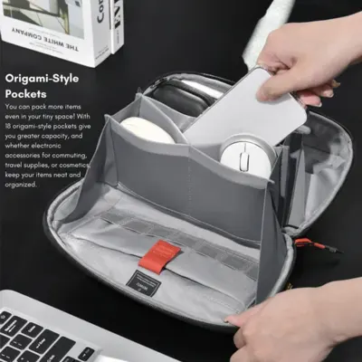 WiWu Electronics Organizer Travel Bag Wiwu Warriors Tech Pouch XPRO - Black