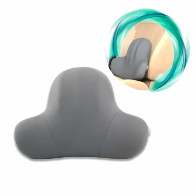 VYVY Labs Quick-Drying Lumbar Pillow VYVYLabs Drive Ease Series 3D Curve Car Seat Backrest Cushion Pillow Grey