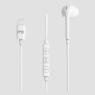 mycandy MFi Lightning Mono Wired Headset for iPhone with Single-Ear Listening Design, Direct Lightning Connection and Compact Lightweight Earphone for Everyday Audio Listening