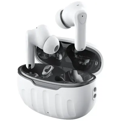 Porodo Sonica TWS Wireless Earbuds Bluetooth 5.3 In-Ear Noise Isolating Headphones with 120H Standby Power White