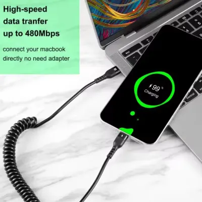 Desert 60W Type-C to Type-C Fast Charging and Sync Cable with 1 Meter Length Desert DS-203 - Black