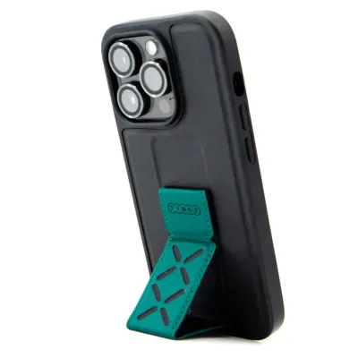 Tingz PU Leather Cover with Hand Grip for iPhone 14 Pro, Tingz